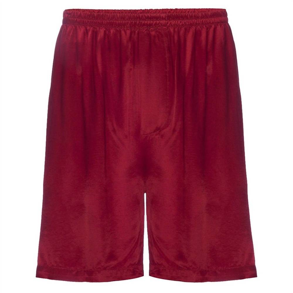 NEW PJ HARLOW adam satin boxer with faux fly in red